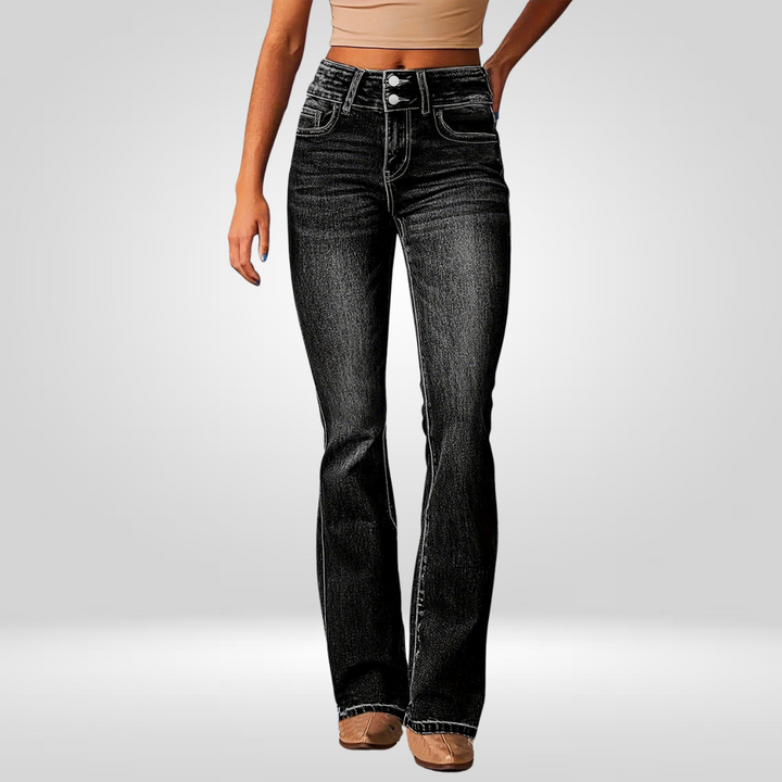 Aya - High-Flared Denim Jeans