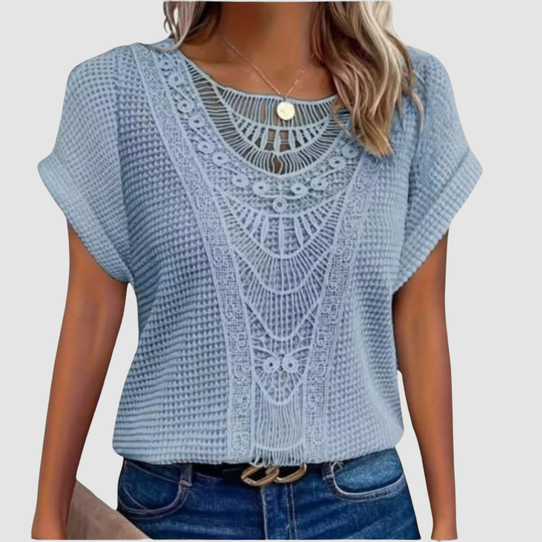 Sophie Chic Lace | Elegant Three Quarter Sleeve Top