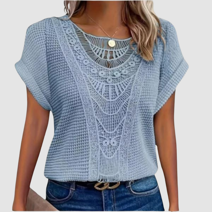 Sophie Chic Lace | Elegant Three Quarter Sleeve Top