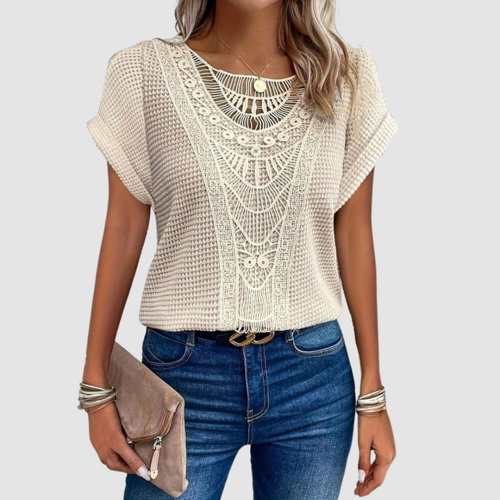 Sophie Chic Lace | Elegant Three Quarter Sleeve Top