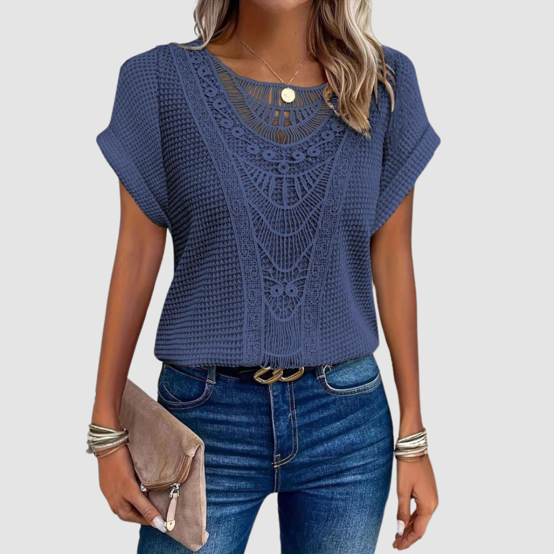 Sophie Chic Lace | Elegant Three Quarter Sleeve Top