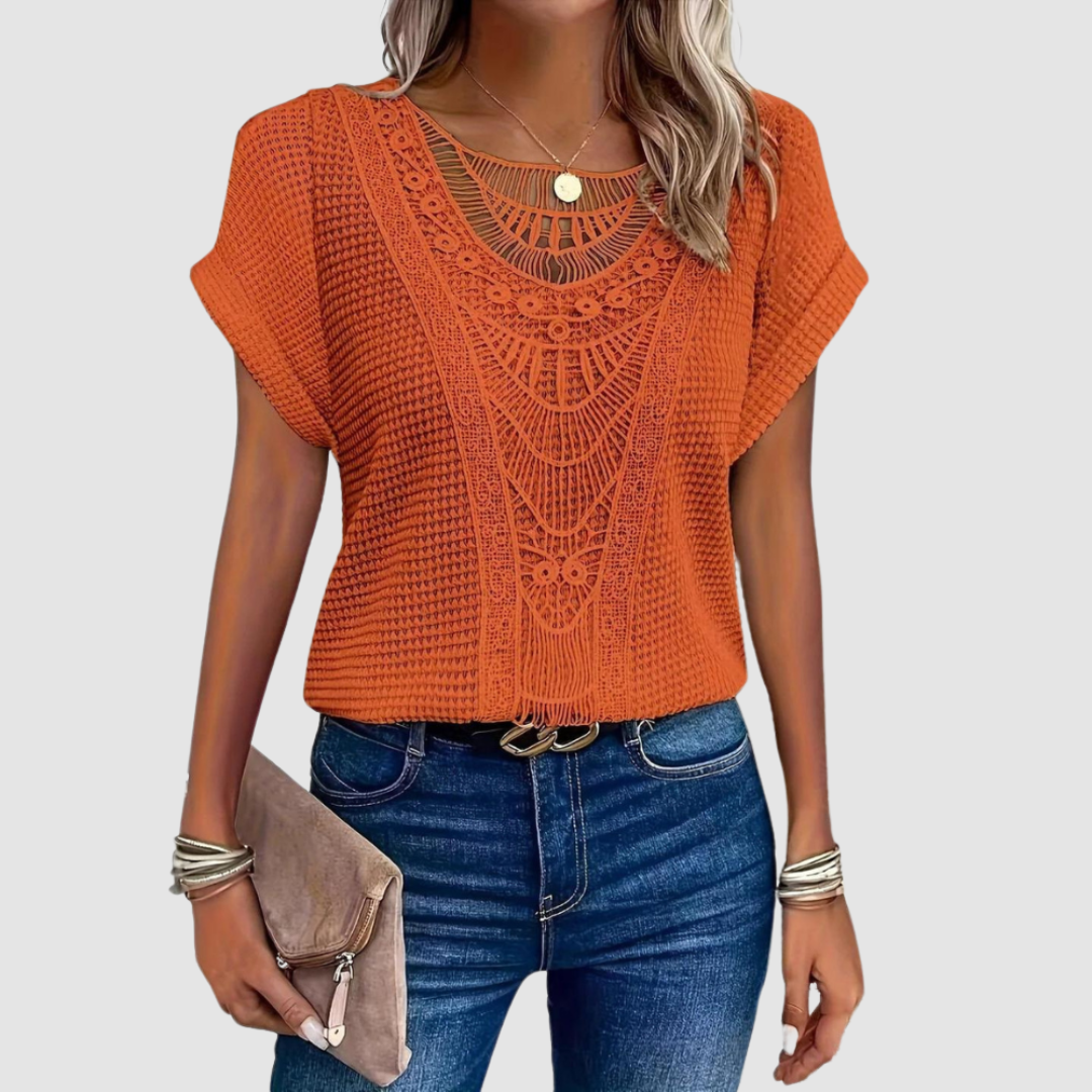 Sophie Chic Lace | Elegant Three Quarter Sleeve Top