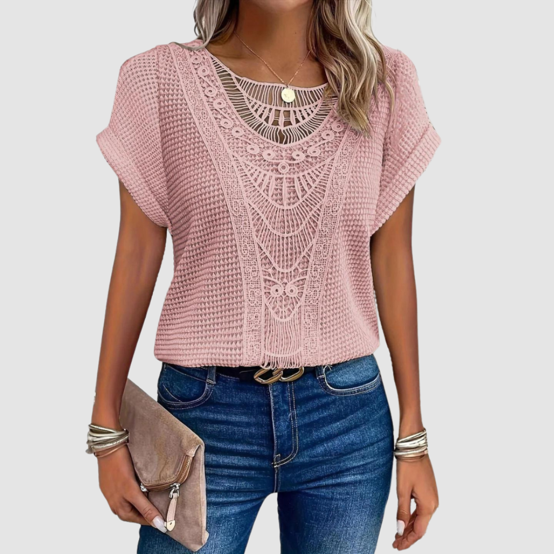 Sophie Chic Lace | Elegant Three Quarter Sleeve Top