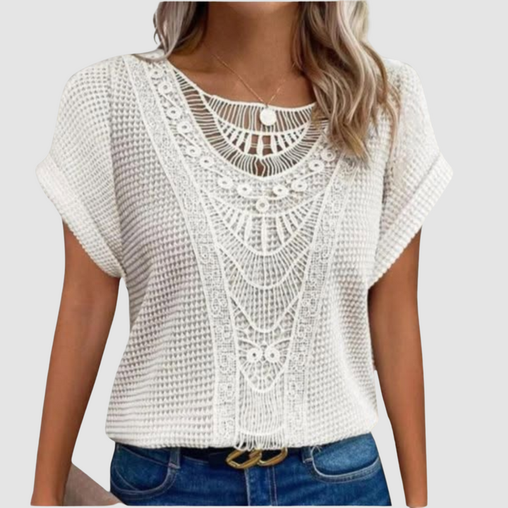 Sophie Chic Lace | Elegant Three Quarter Sleeve Top