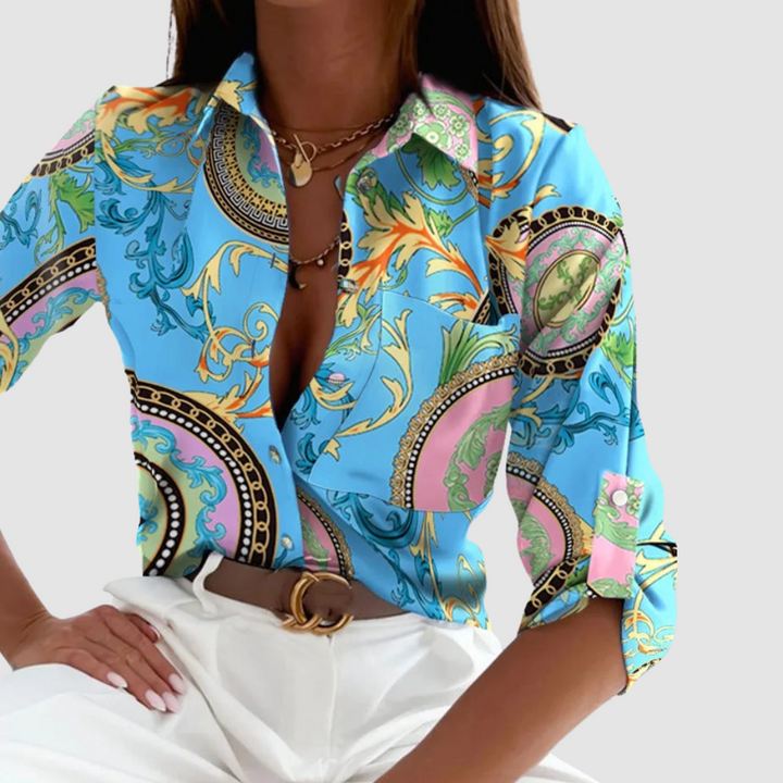 Donna Chic | Elegant pocket design Blouse