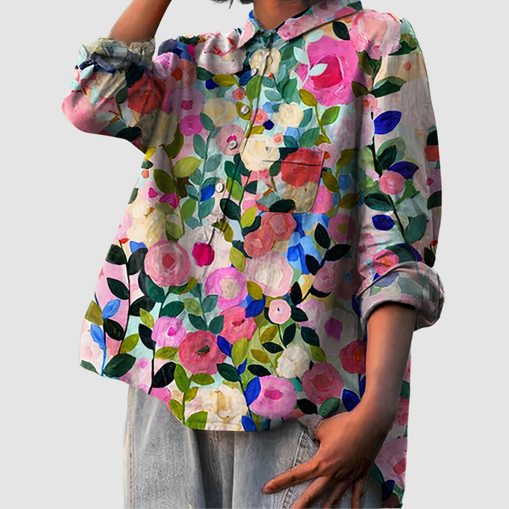 Luna | Romantic Floral Print Blouse