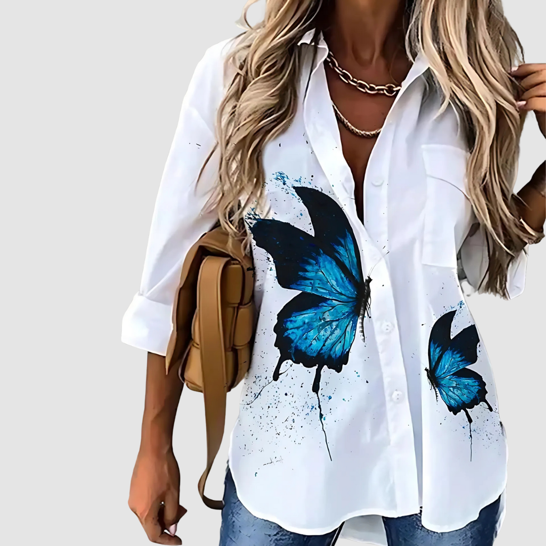 Lara - Chic breathable Three Quarter sleeve Blouse