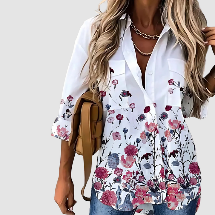 Lara - Chic breathable Three Quarter sleeve Blouse