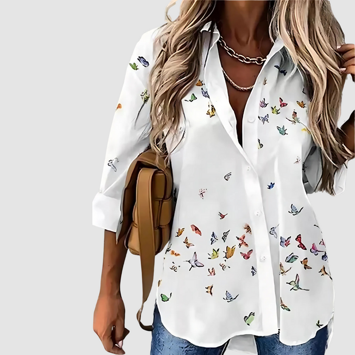 Lara - Chic breathable Three Quarter sleeve Blouse