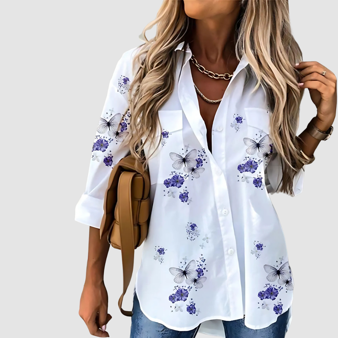 Lara - Chic breathable Three Quarter sleeve Blouse