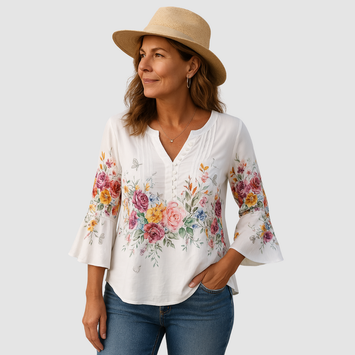 Eva | Timeless breathable floral Blouse