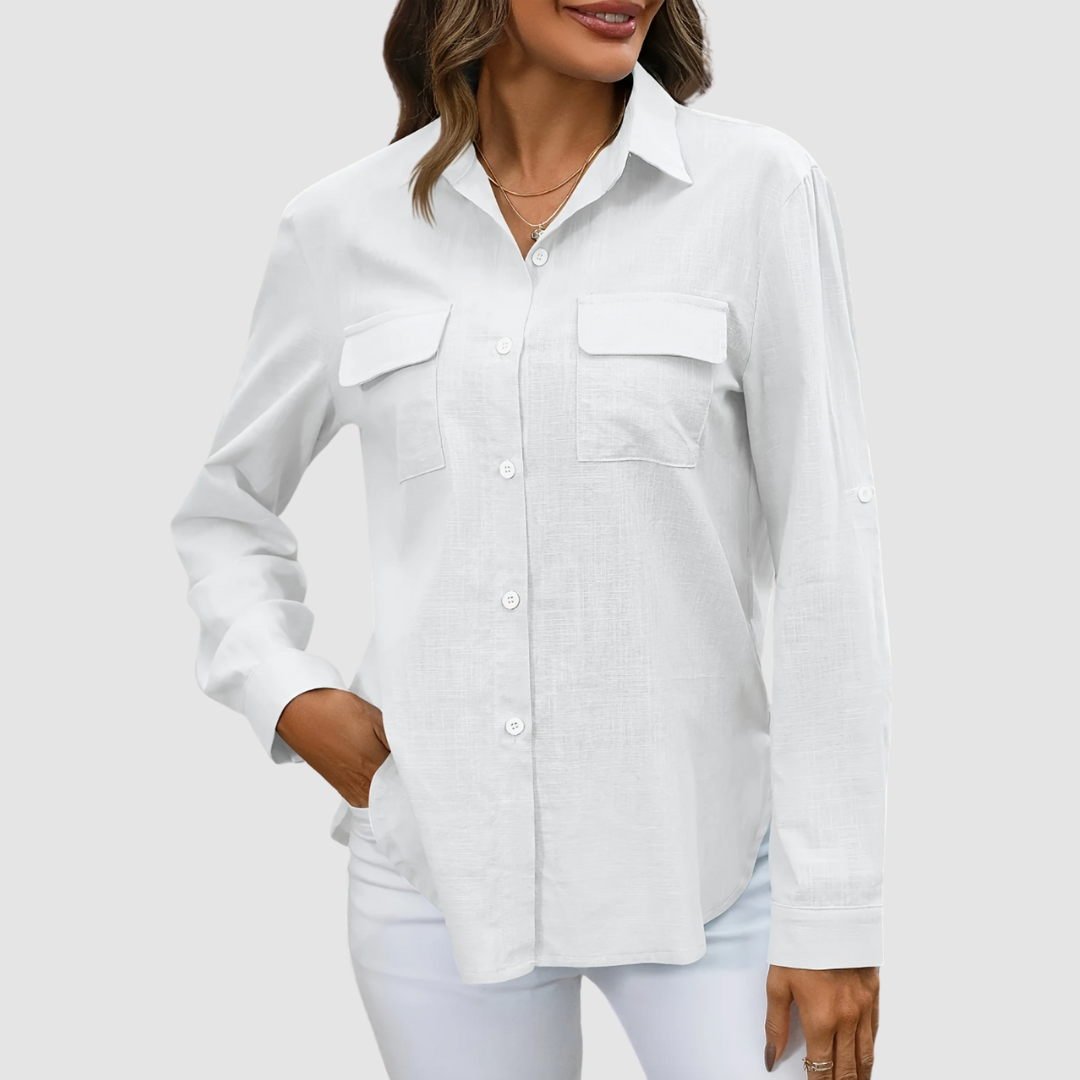 Celest | Elegant pocket Three Quarter blouse