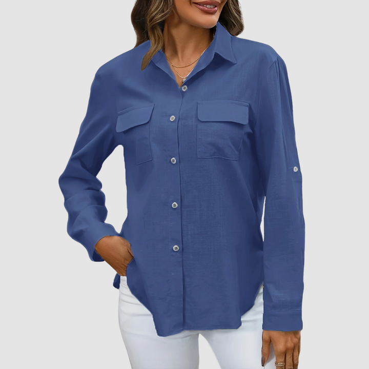 Celest | Elegant pocket Three Quarter blouse