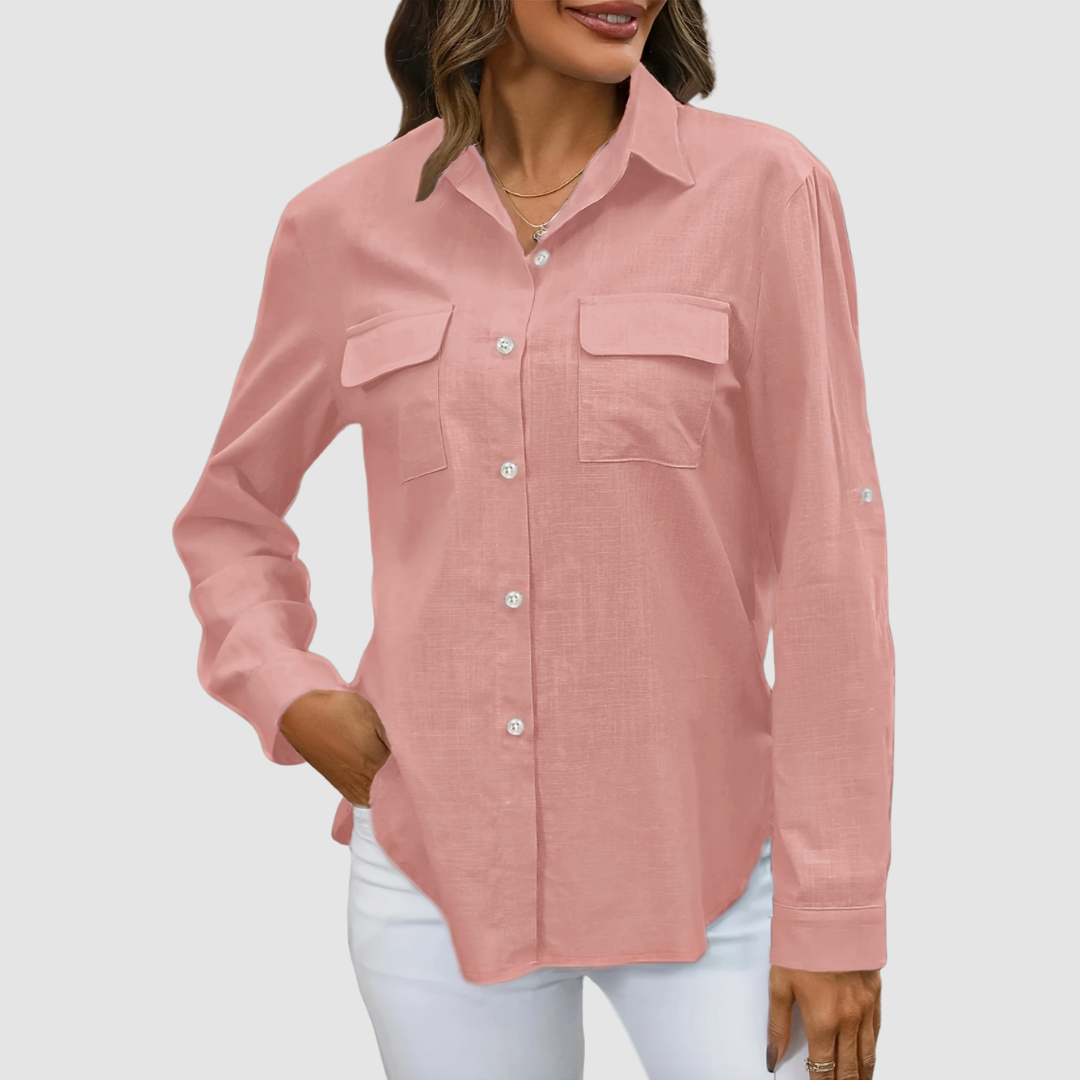 Celest | Elegant pocket Three Quarter blouse