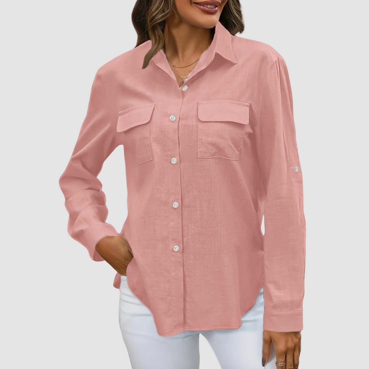 Celest | Elegant pocket Three Quarter blouse