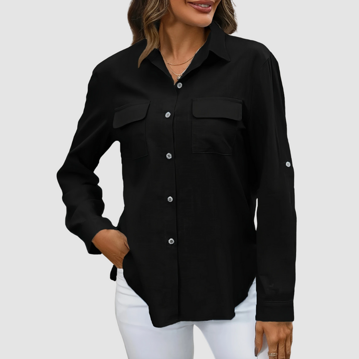 Celest | Elegant pocket Three Quarter blouse