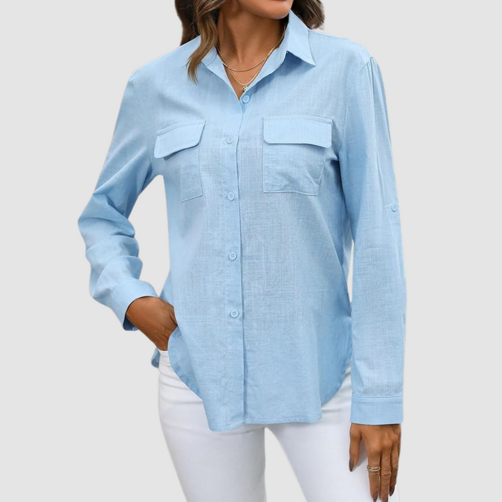Celest | Elegant pocket Three Quarter blouse