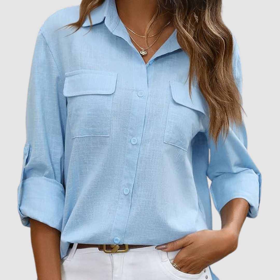 Celest | Elegant pocket Three Quarter blouse