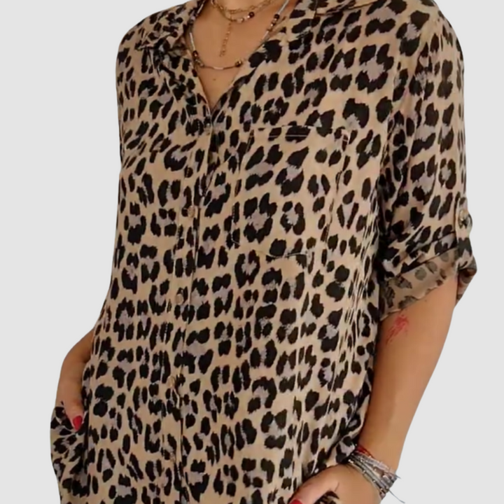 Casey | Stylish Leopard Print Blouse