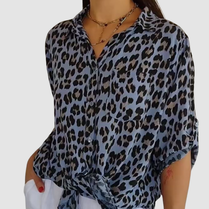 Casey | Stylish Leopard Print Blouse