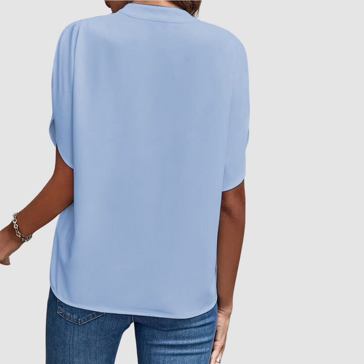 Elain - Draped, Elegant, Three Quarter Blouse
