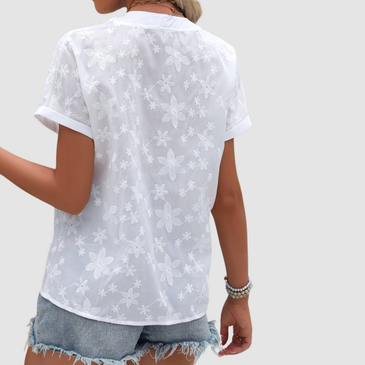 Natasha | Floral Loose Three Quarter Shirt