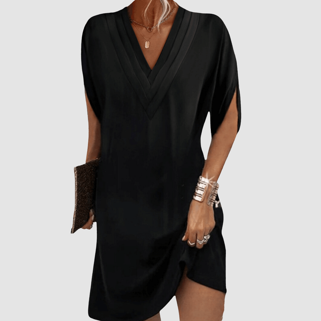 Alysa | Elegant Half-Sleeve Midi Dress