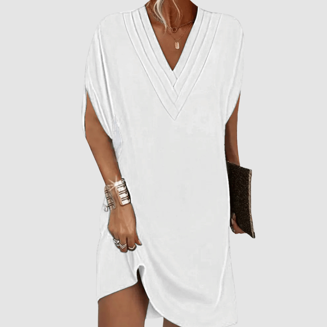 Alysa | Elegant Half-Sleeve Midi Dress