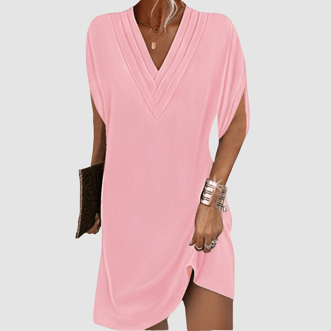 Alysa | Elegant Half-Sleeve Midi Dress