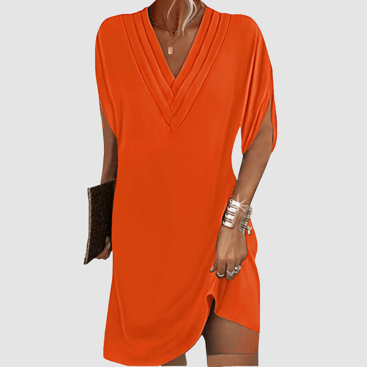 Alysa | Elegant Half-Sleeve Midi Dress