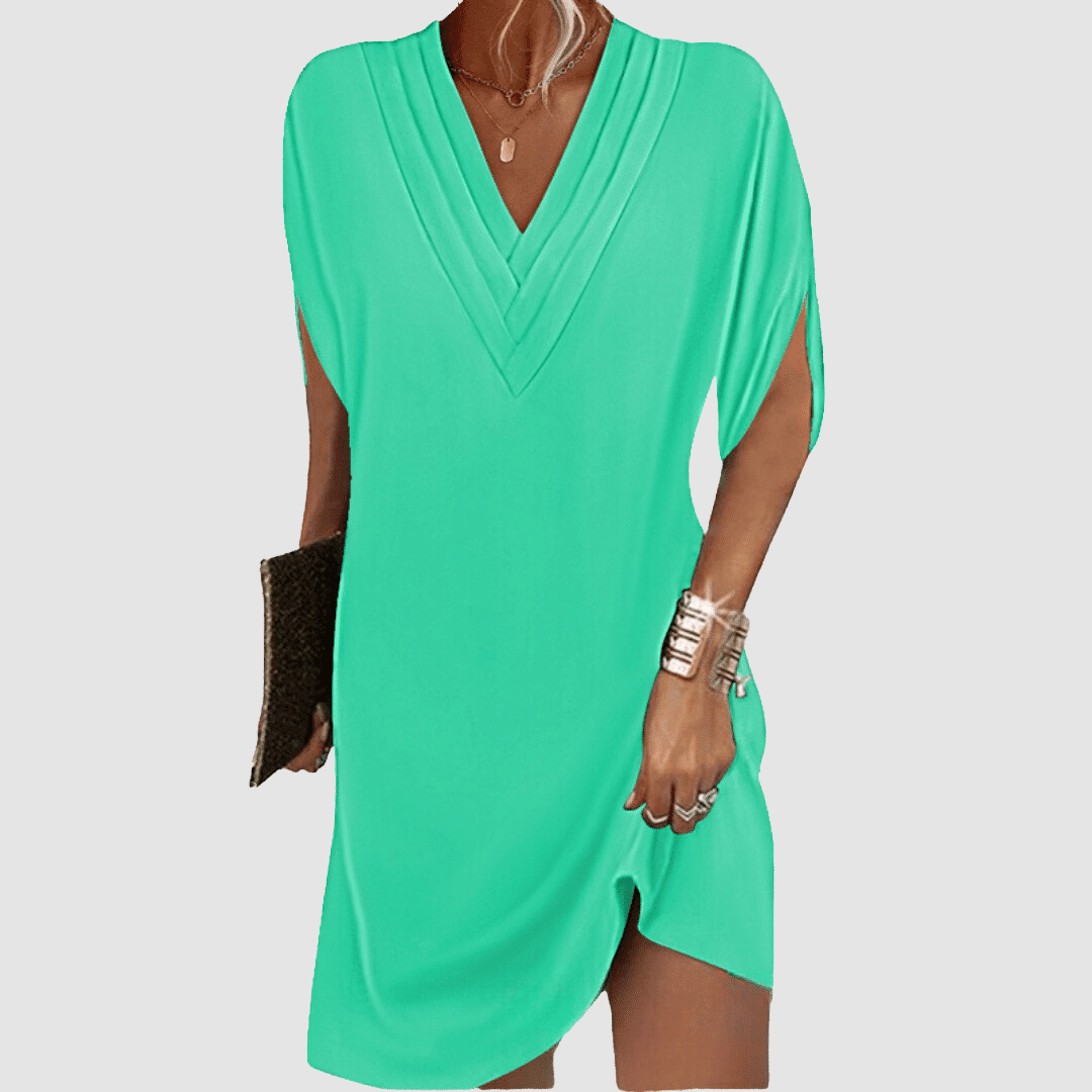 Alysa | Elegant Half-Sleeve Midi Dress