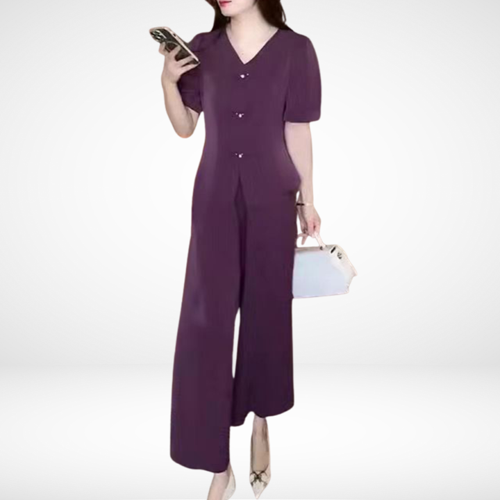 Elsie | Elegant Short-Sleeve Two-Piece Set