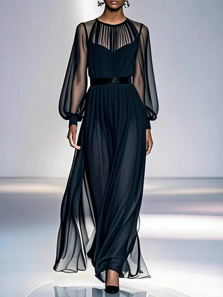 Jules | Elegant Three Quarter Sleeve Midi Dress