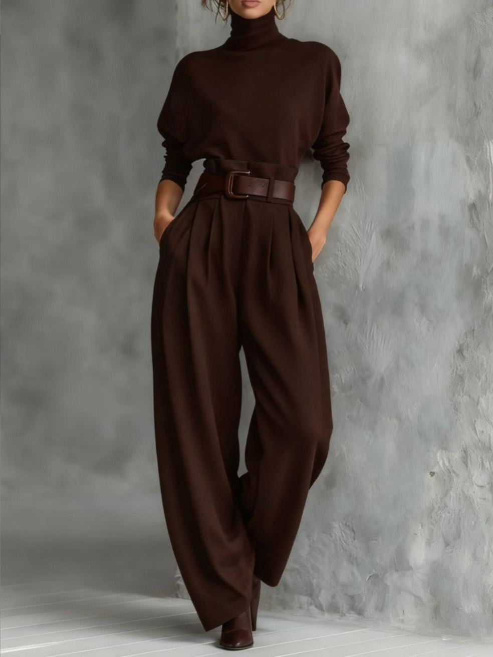 Jessica | Elegant Top & Straight-Leg Pants Set
