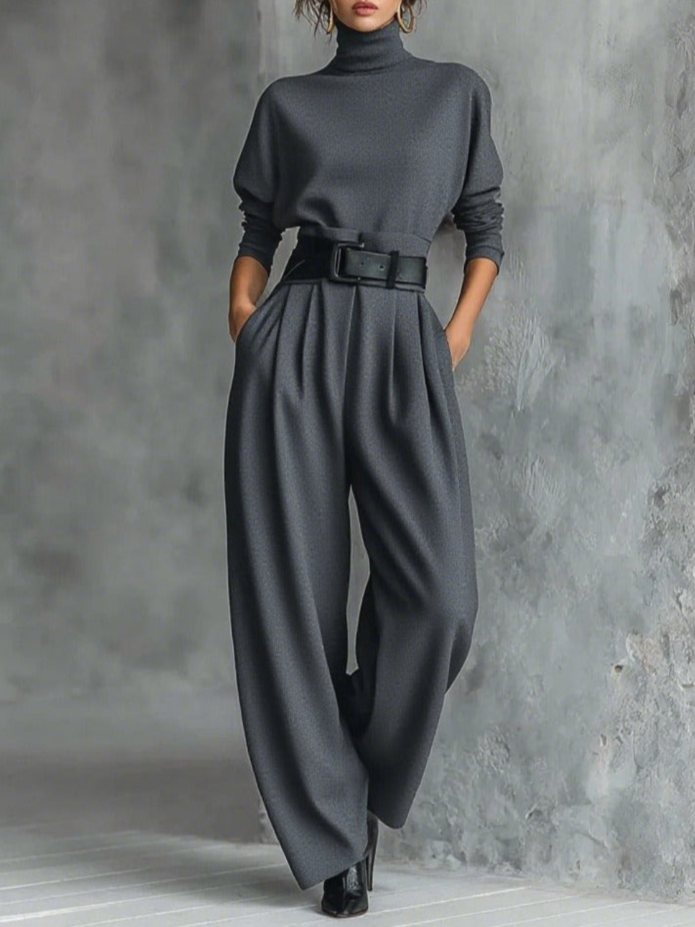 Jessica | Elegant Top & Straight-Leg Pants Set