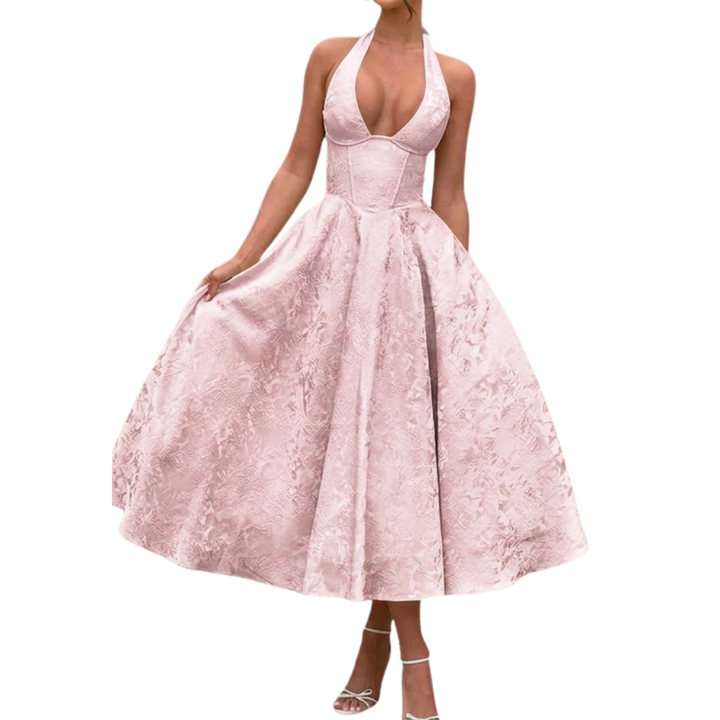 Valarie | Elegant Three Quarter Sleeve Maxi Dress