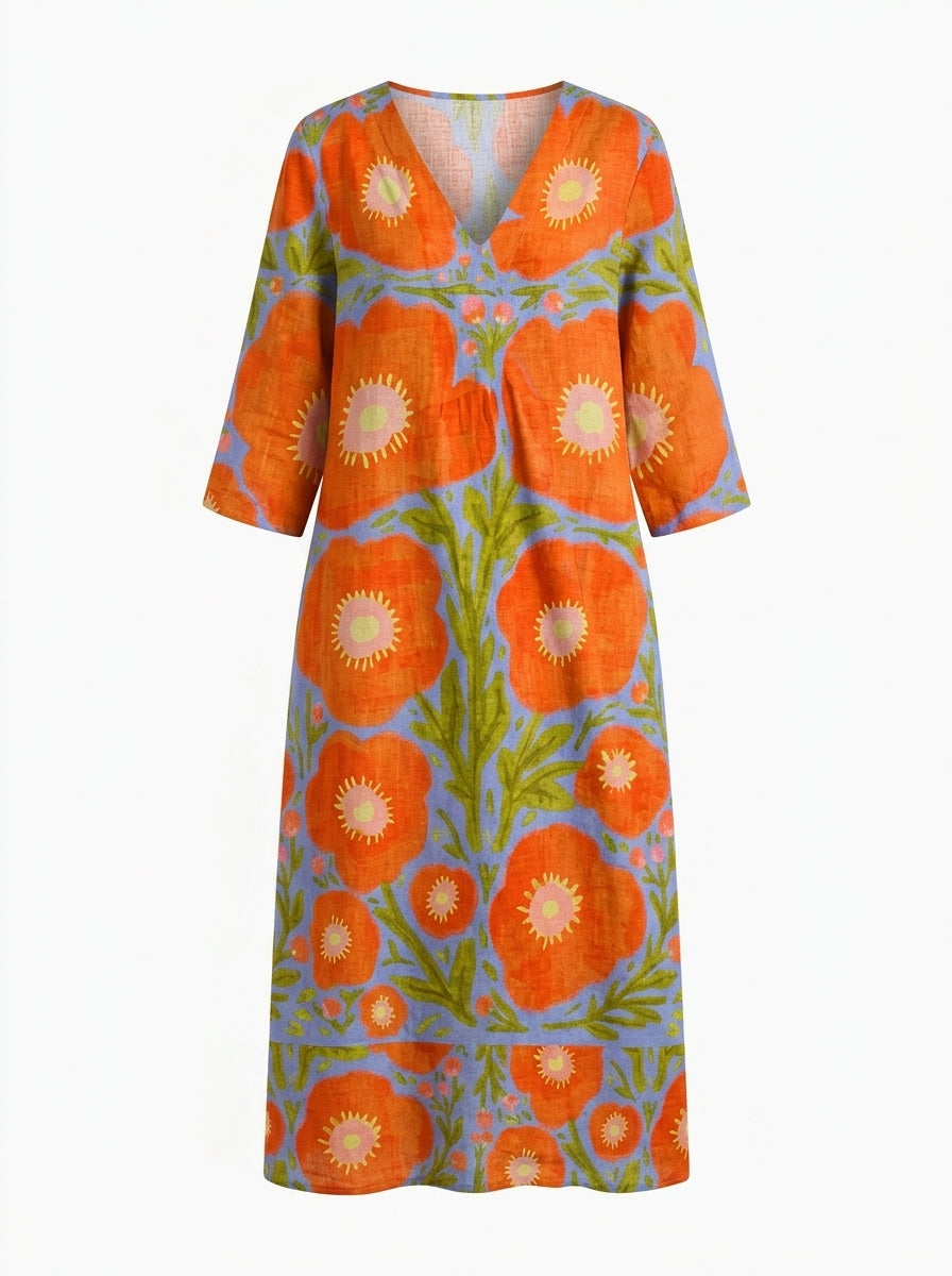 Amy's Wardrobe | Elegant Floral Midi Dress
