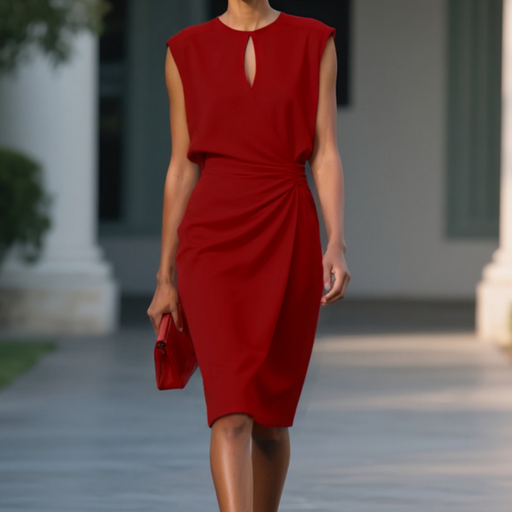 Chrissy | Casual Three Quarter Sleeve Midi Dress