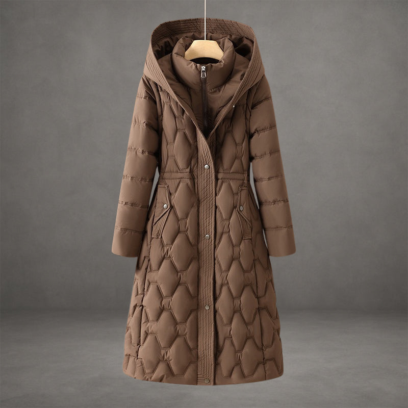Astrid | Elegant Longline Hooded Down Coat