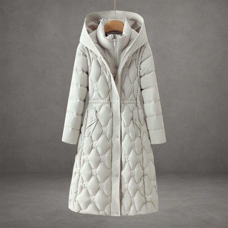 Astrid | Elegant Longline Hooded Down Coat