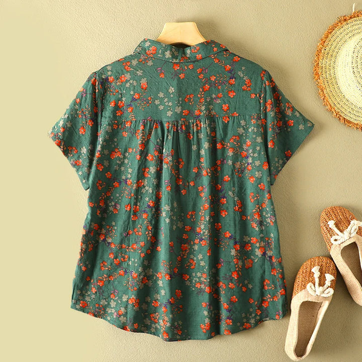 Olive Vintage Floral | Lightweight Summer Shirt