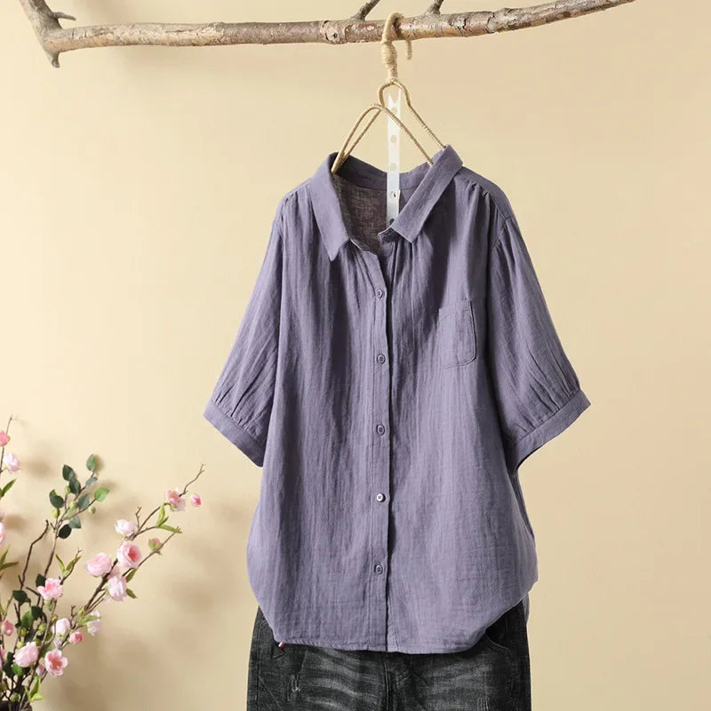 Briana | Loose Casual Three Quarter Blouse
