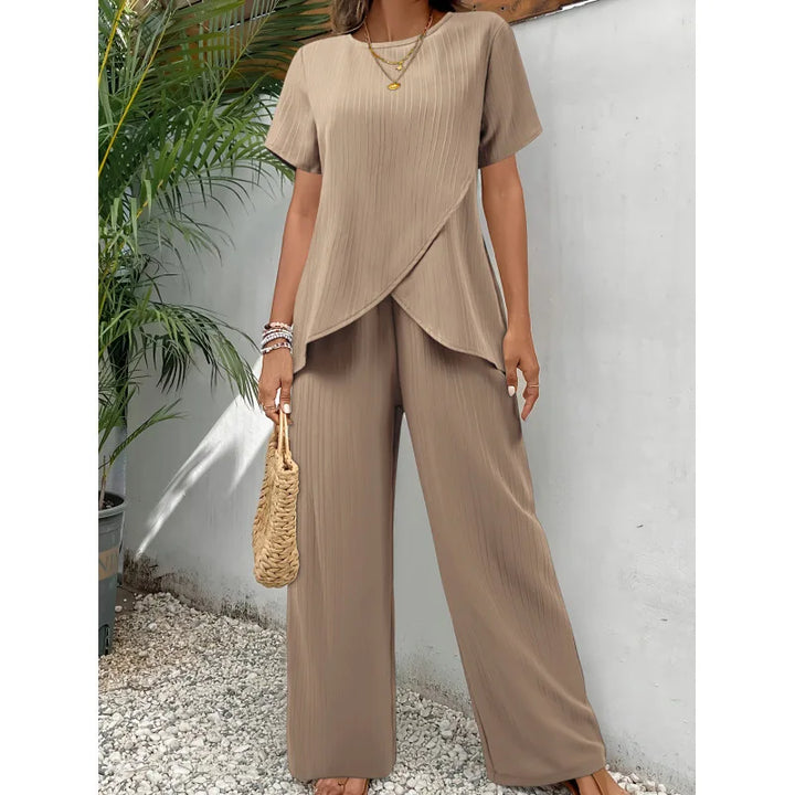 Lorrina - Elegant Soft Two-Piece Set | Chic Casual Knit Outfit