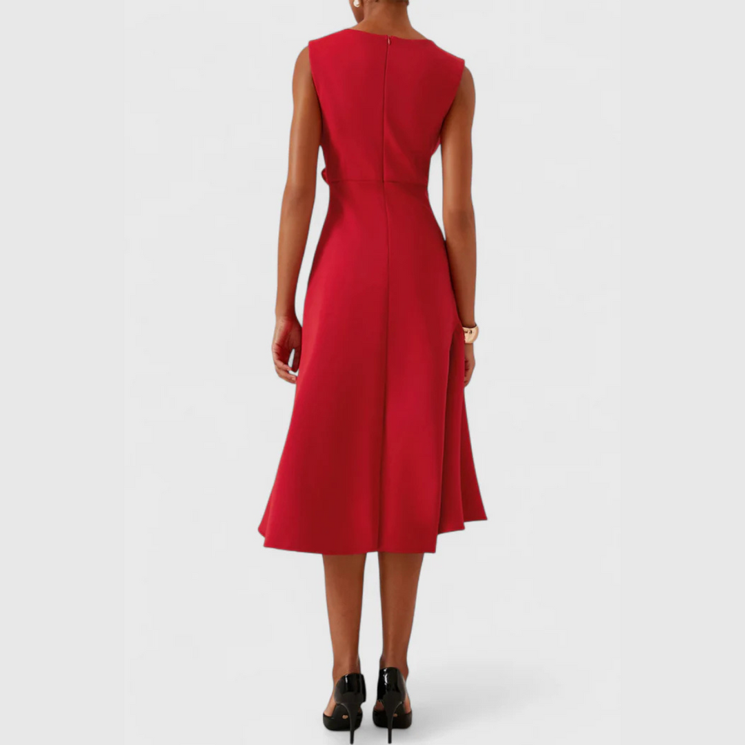Amy's Wardrobe | Asymmetrical Draped Midi Dress