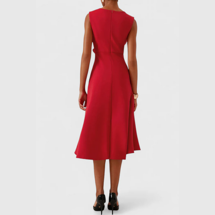 Amy's Wardrobe | Asymmetrical Draped Midi Dress