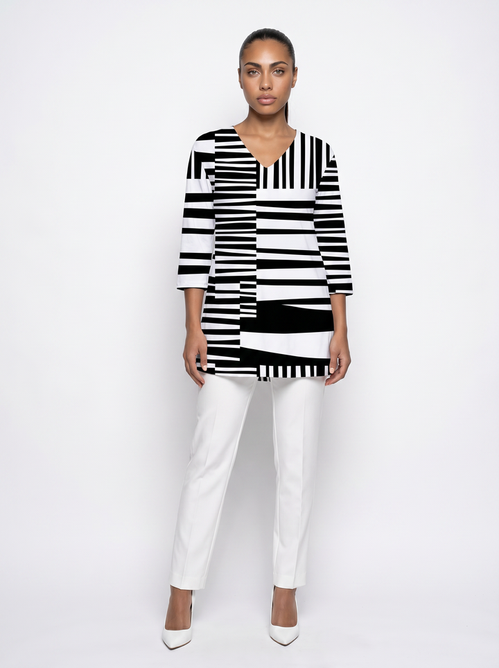 Amy's Wardrobe | V-Neck Long Blouse