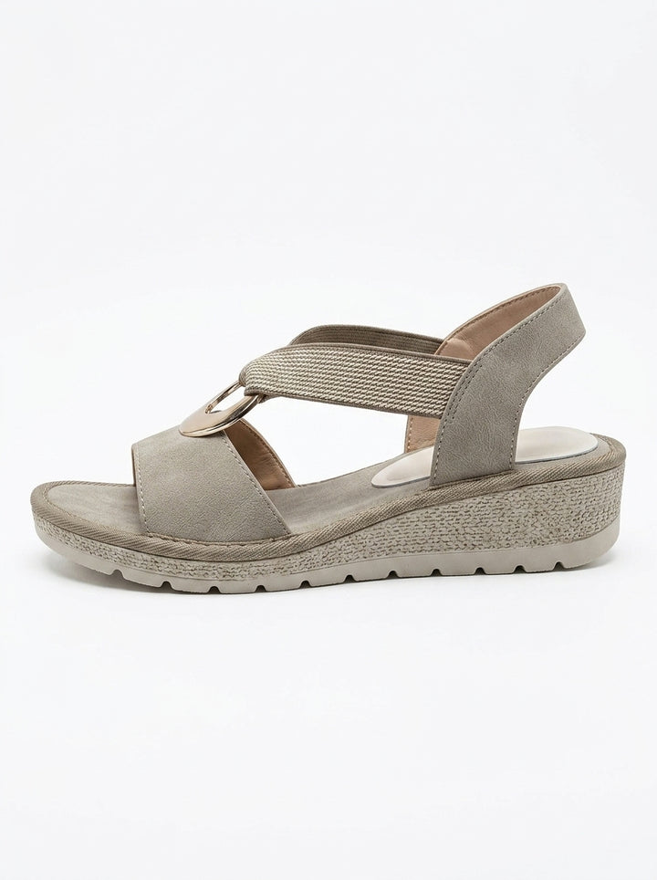 Amy's Wardrobe | Sleek Flat Sandals with Metal Buckle