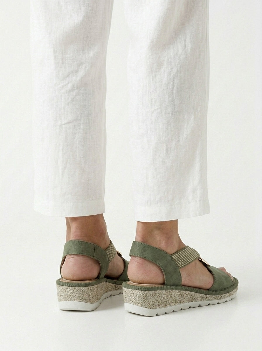 Amy's Wardrobe | Sleek Flat Sandals with Metal Buckle