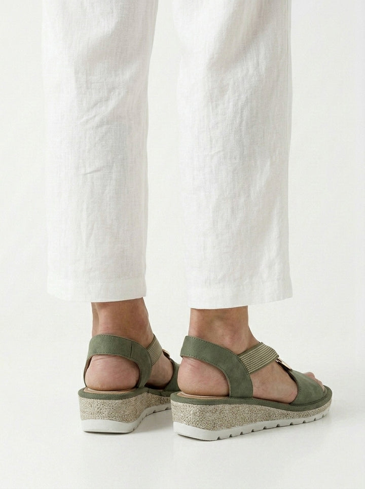 Amy's Wardrobe | Sleek Flat Sandals with Metal Buckle