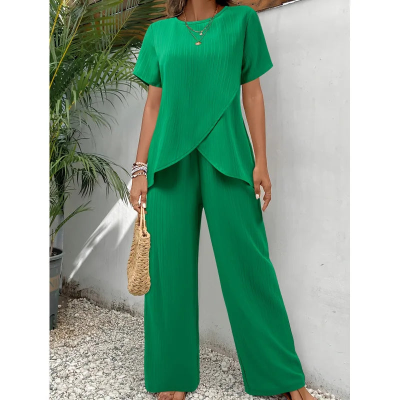 Lorrina - Elegant Soft Two-Piece Set | Chic Casual Knit Outfit